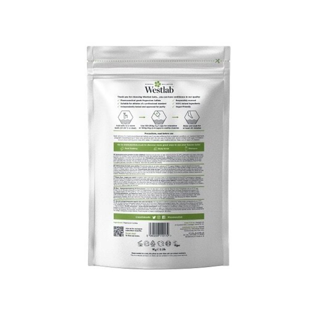 Westlab Epsom Salt 1kg - 100% natural